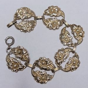 Vintage Danecraft Sterling Silver Panel Bracelet